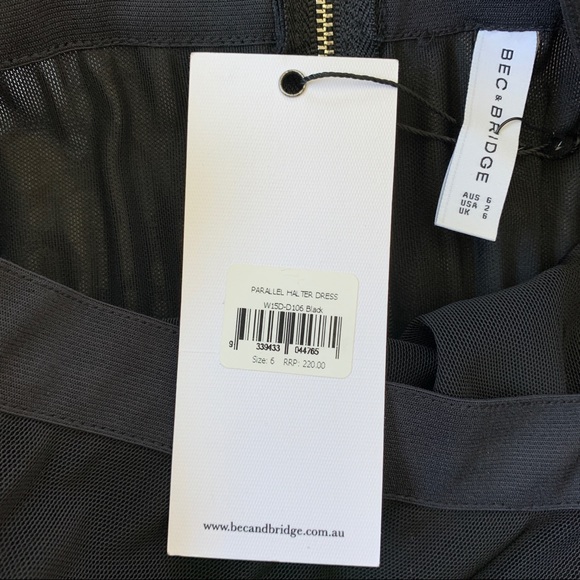 Bec & Bridge Parallel Halter Cutout Mesh Dress - Picture 9 of 13